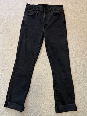 MOTHER Denim The Dazzler High Waist Ankle Jeans Blackbird Size 27